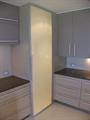 Beautiful back lit aluminium framed frosted glass door